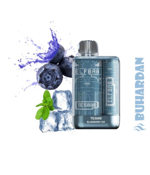 Yaban Mersini meyve Aromalı Elf bar TE5000 Puff - Blueberry ICE